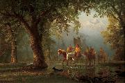 Albert Bierstadt Departure of an Indian War Party Spain oil painting artist